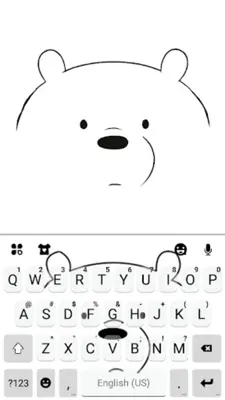 Cute Bear2 Keyboard Theme android App screenshot 0