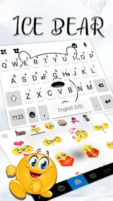 Cute Bear2 Keyboard Theme android App screenshot 2