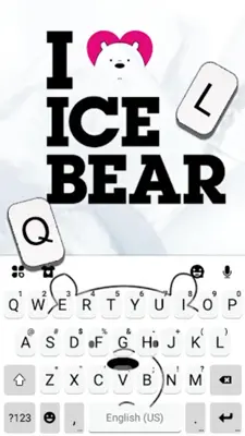 Cute Bear2 Keyboard Theme android App screenshot 3